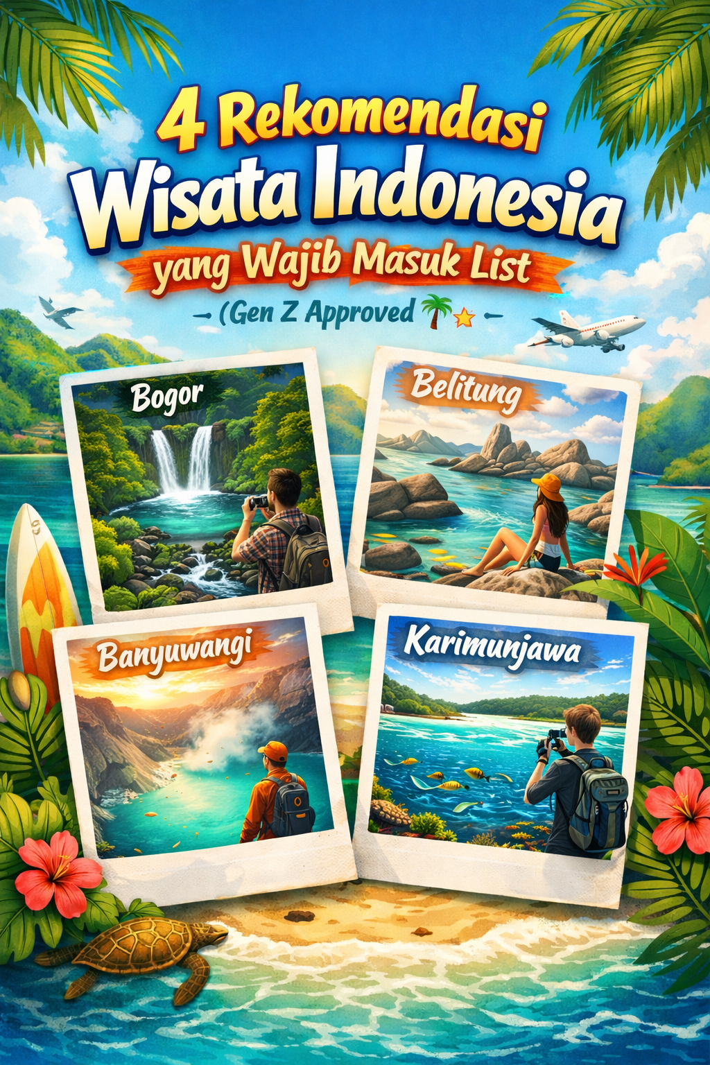 4 Rekomendasi Wisata Indonesia yang Wajib Masuk List Gen Z